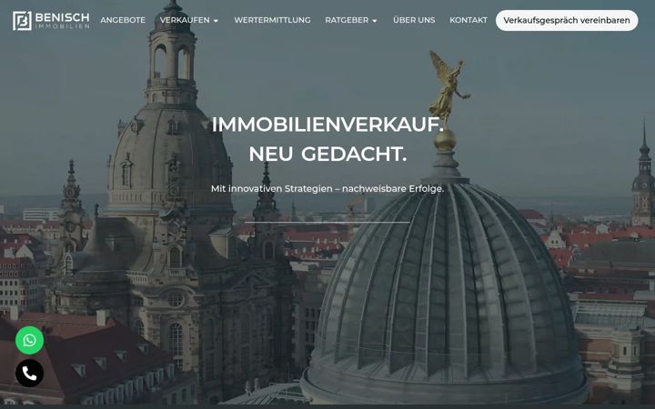 Screenshot of benisch-immobilien.de