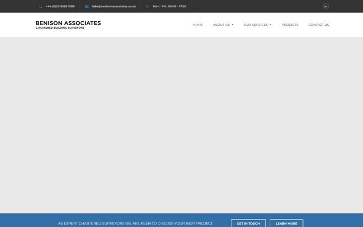 Skärmbild av benisonassociates.co.uk