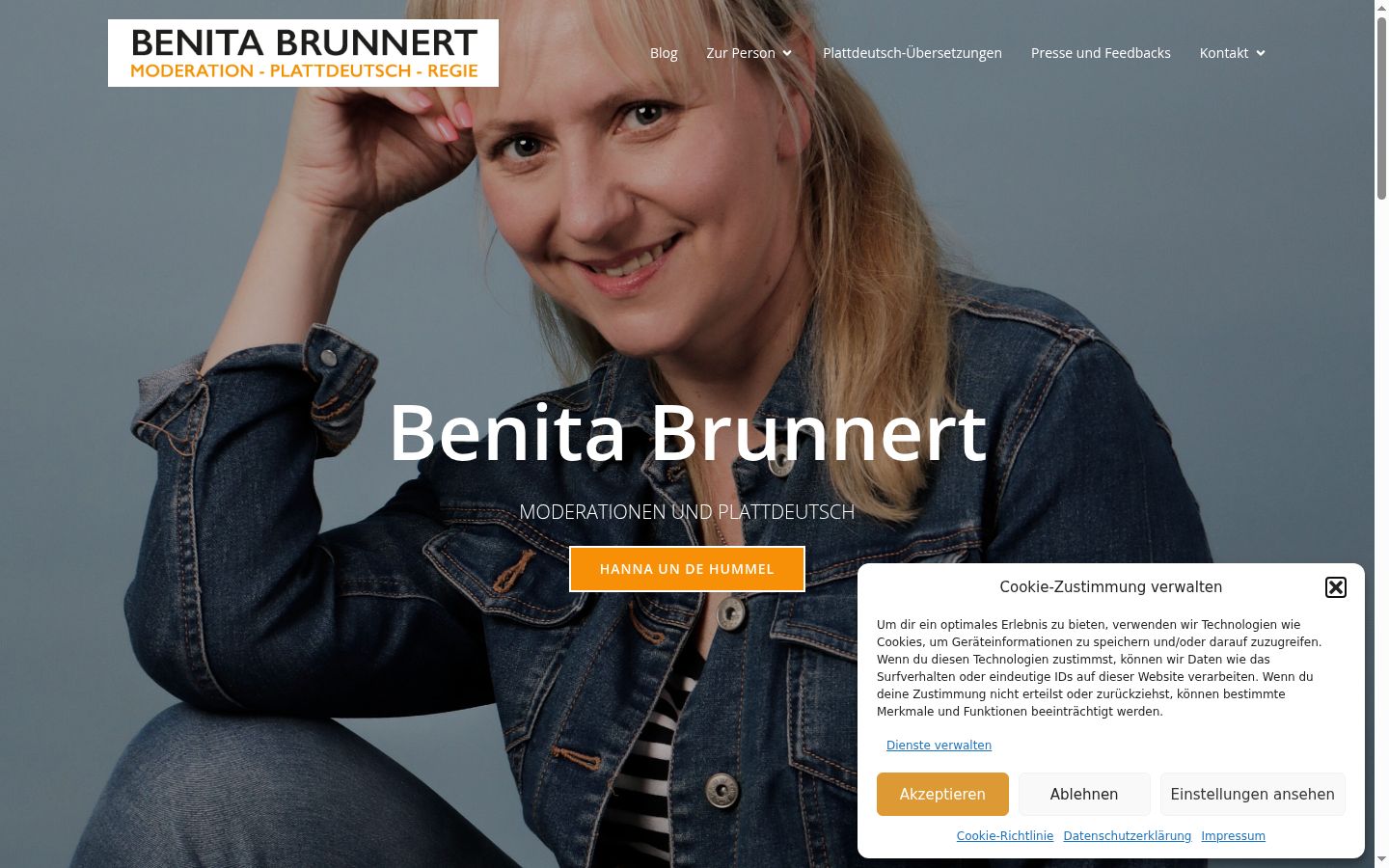 Screenshot des Einwilligungsbanners vor jeglicher Interaktion
