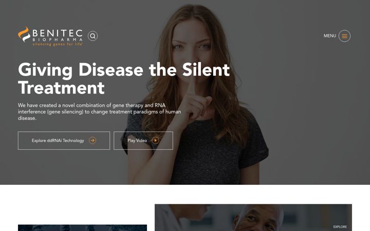 Screenshot of benitec.com