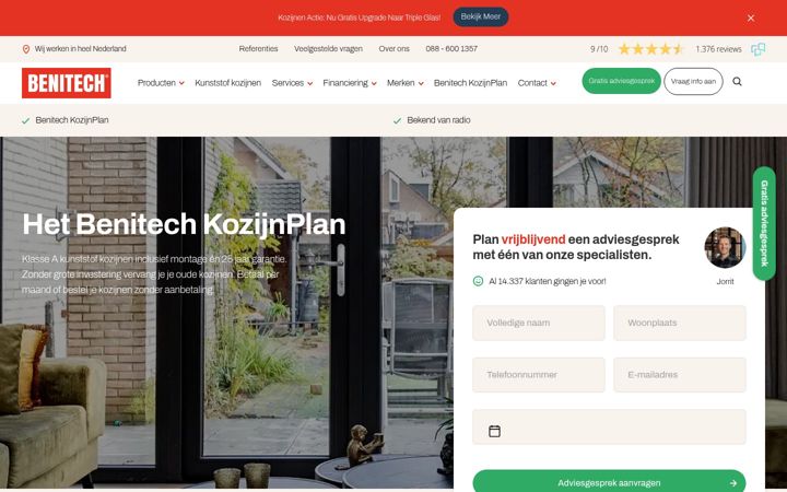 Screenshot of benitech.nl