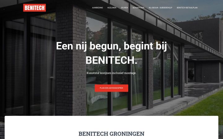 Screenshot of benitechgroningen.nl