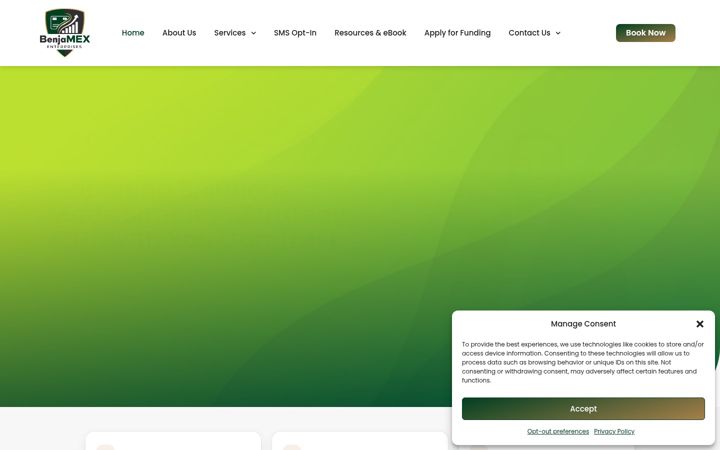 Screenshot of benjamexenterprises.com