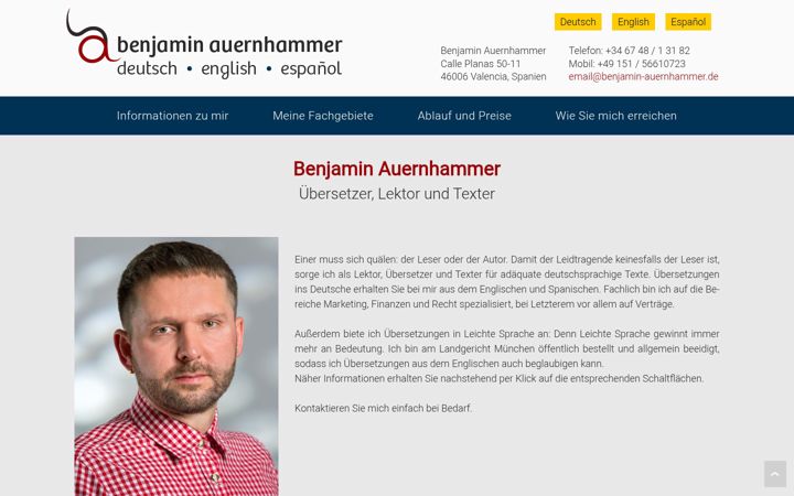Screenshot of benjamin-auernhammer.de