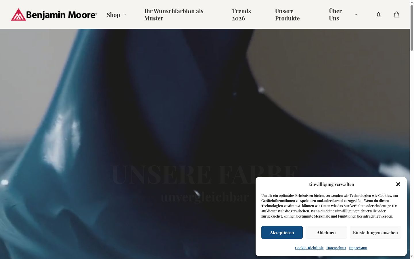 Screenshot of the consent banner shown before any interaction