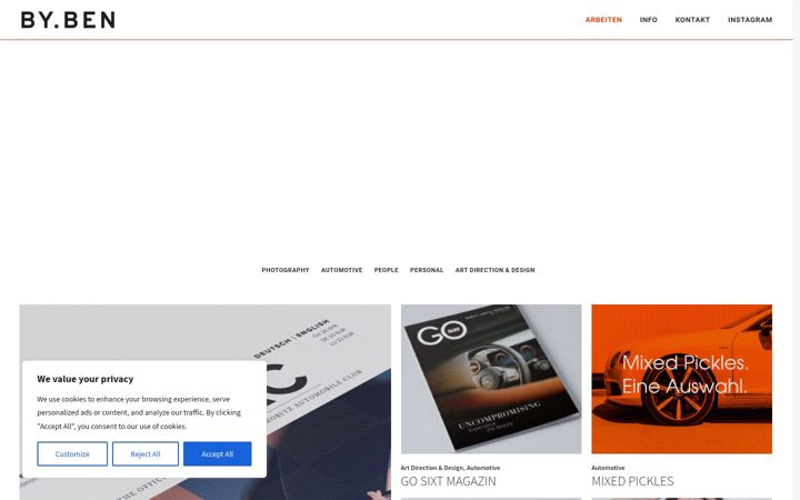 Screenshot of benjamin-tafel.de