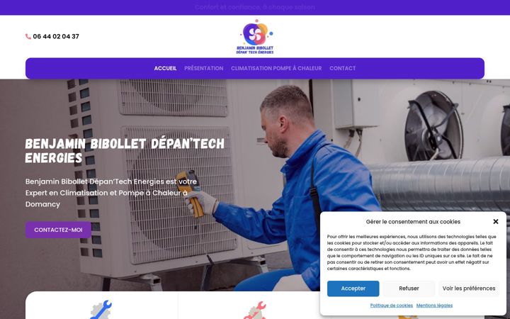 Screenshot of benjaminbibollet.fr