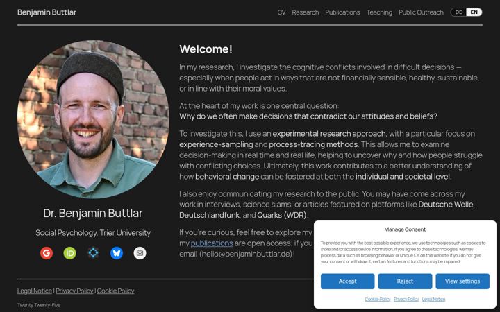 Screenshot of benjaminbuttlar.de