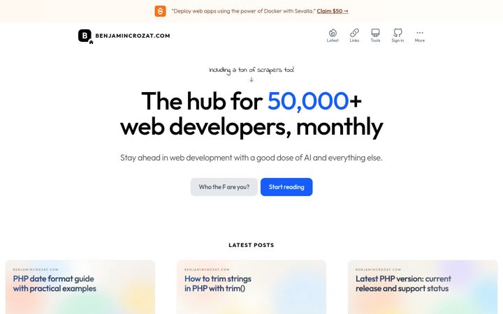 Screenshot of benjamincrozat.com