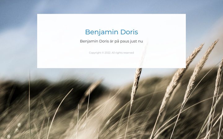 Screenshot of benjamindoris.com
