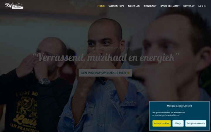 Screenshot of benjaminharmonica.com