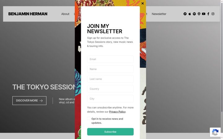 Screenshot of benjaminherman.nl