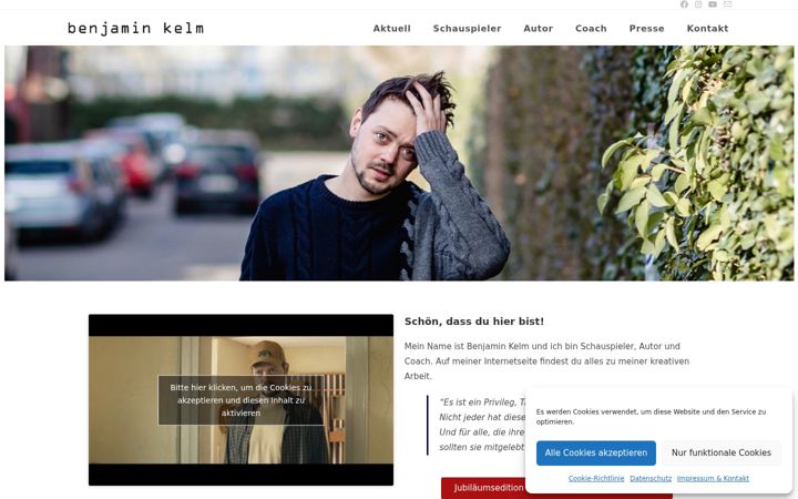 Screenshot of benjaminkelm.de