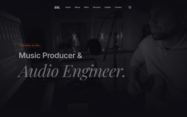 Screenshot of benjaminmlynek.com