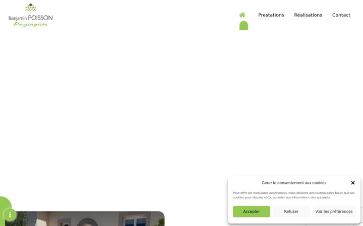 Snímek obrazovky benjaminpoissonpaysagiste.fr