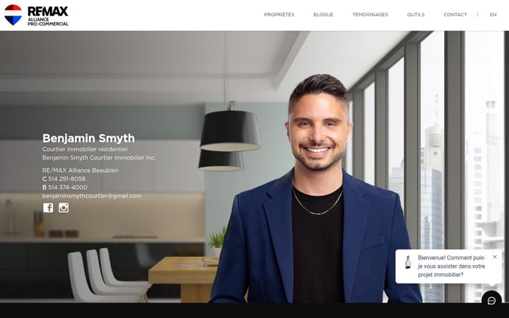 Screenshot of benjaminsmyth.com