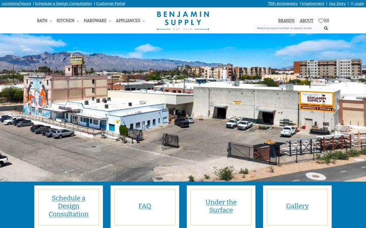 Screenshot of benjaminsupply.com
