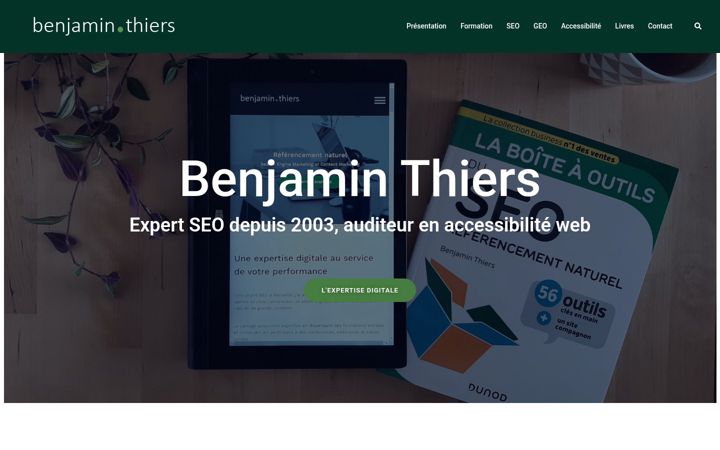 Screenshot ta' benjaminthiers.net