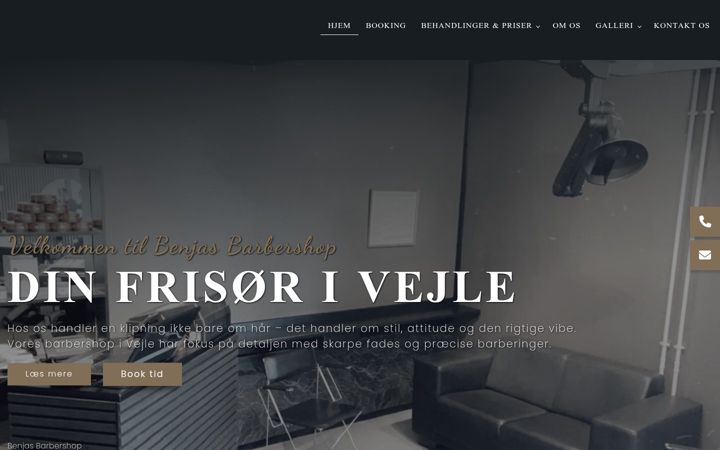Screenshot of benjasbarbershop.dk