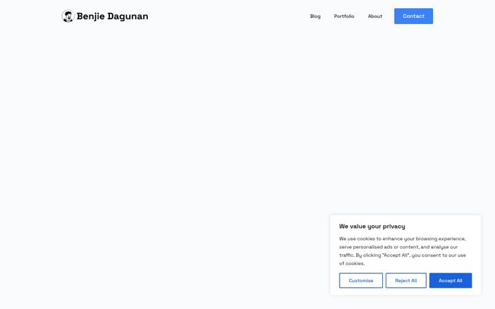 Screenshot of benjiedagunan.me