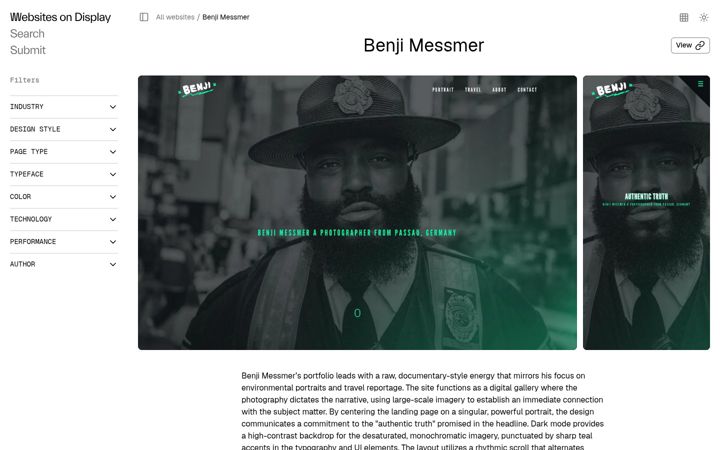 Screenshot of benjimessmer.com