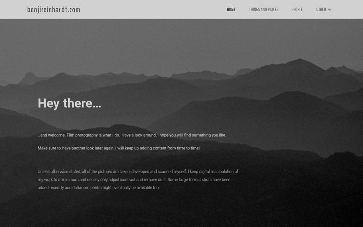 Screenshot of benjireinhardt.com