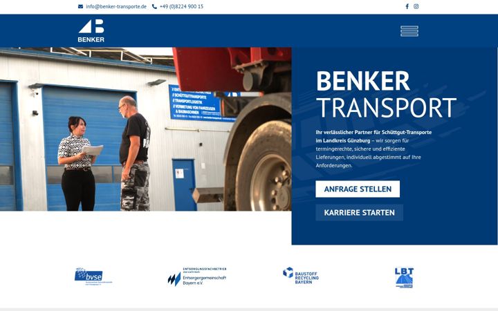 Screenshot of benker-transporte.de