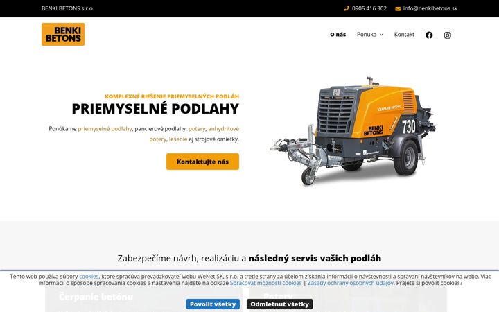 Screenshot of benkibetons.sk