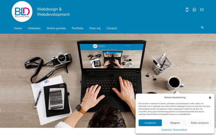 Screenshot of benlemmens.nl