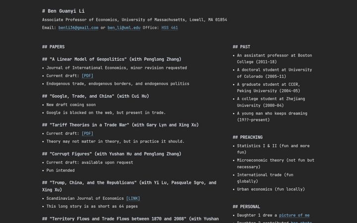 Screenshot of benli.net
