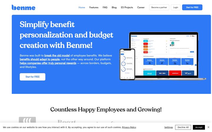 Screenshot of benme.io