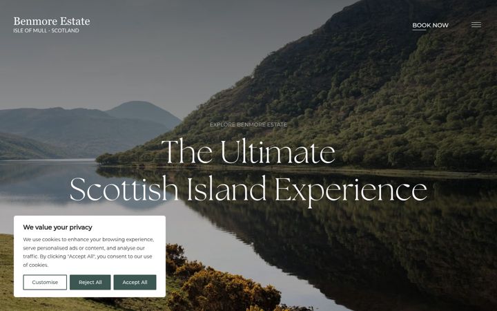 Screenshot of benmoreestate.co.uk