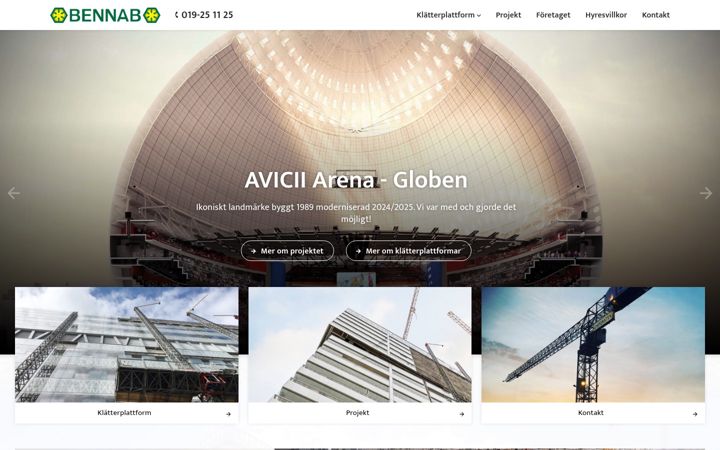 Screenshot of bennab.se