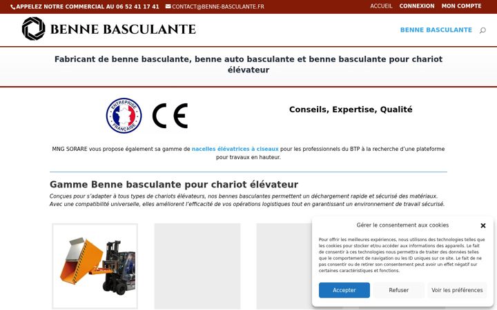 Screenshot of benne-basculante.fr