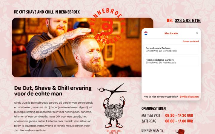 Zrzut ekranu bennebroeckbarbers.nl