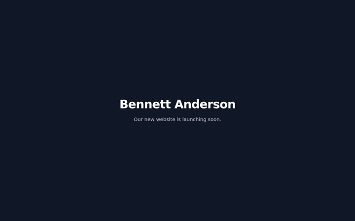 Screenshot of bennettanderson.com