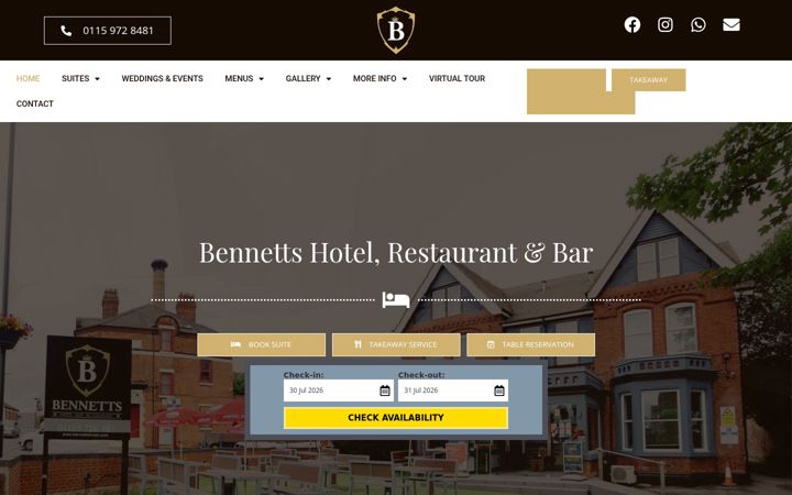 Screenshot of bennettshotel.com