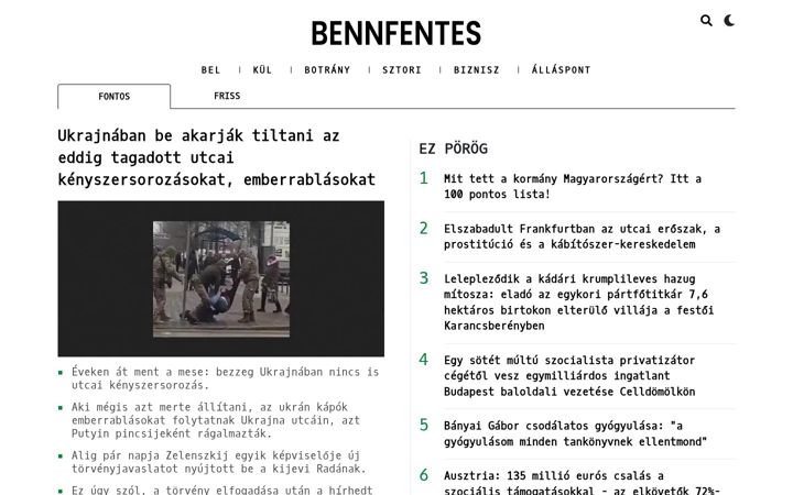 Screenshot of bennfentes.net