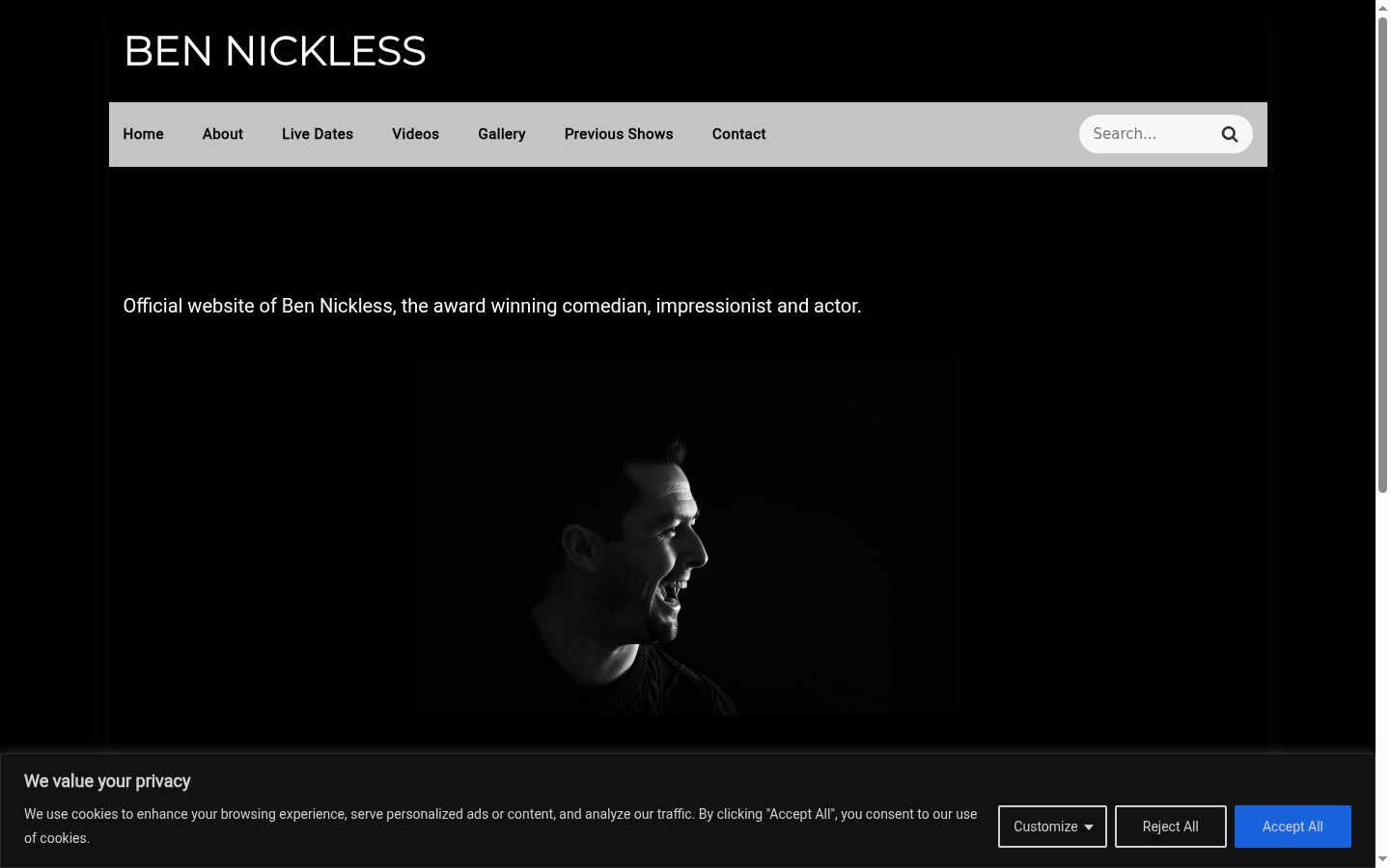 Screenshot tal-banner tal-kunsens muri qabel kwalunkwe interazzjoni