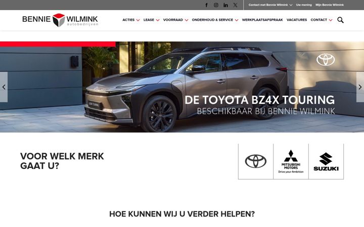 Screenshot ta' benniewilmink.nl