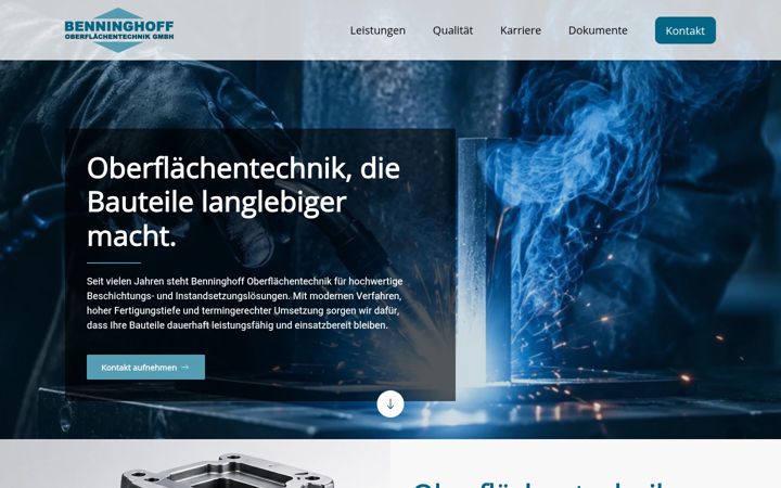 Screenshot of benninghoff-gmbh.de
