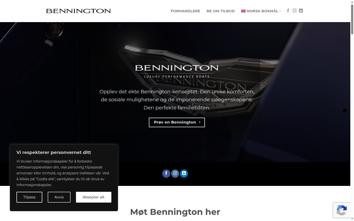 Screenshot des Einwilligungsbanners vor jeglicher Interaktion