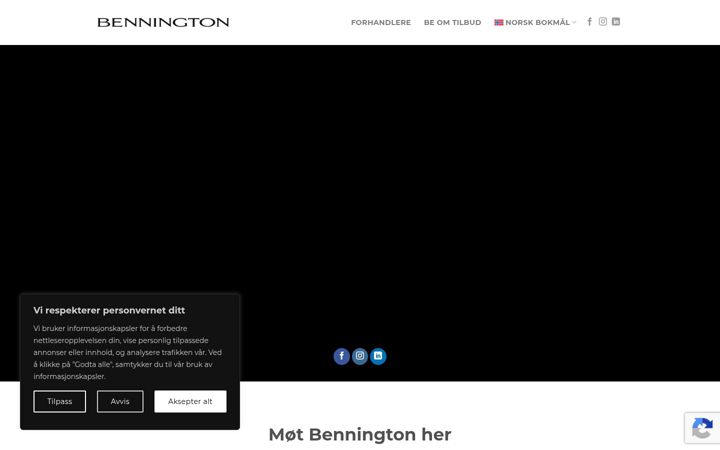 Screenshot von benningtonbater.no