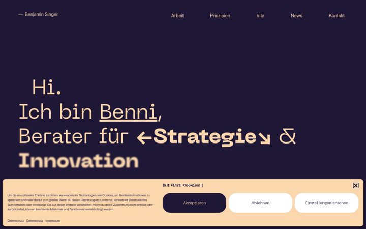 Screenshot of bennisinger.de