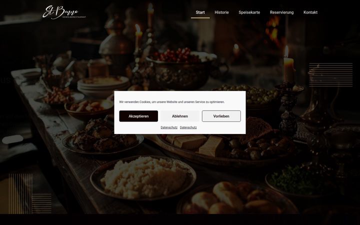 Kuvakaappaus sivustosta benno-restaurant.de