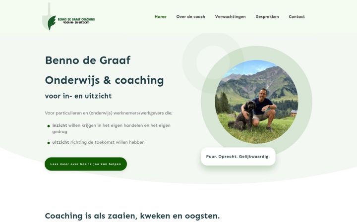 Zrzut ekranu bennodegraafcoaching.nl