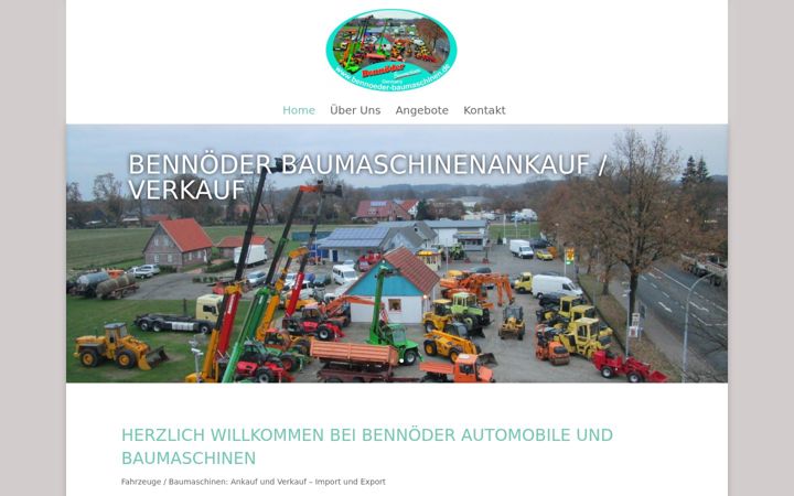 Screenshot of bennoeder-baumaschinen.de