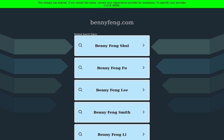 Screenshot of bennyfeng.com