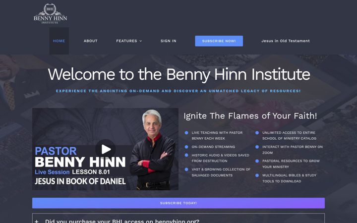 Captura de pantalla de bennyhinninstitute.org