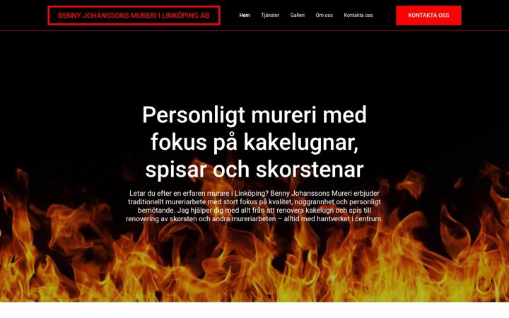 Screenshot of bennyjohanssonsmureri.se
